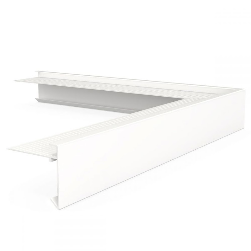 thumbnail: Aluminium Hoekplaat 2 Meter - 120x30mm L-Hoek | Wit RAL 9010 | Voor Gevels & Muren